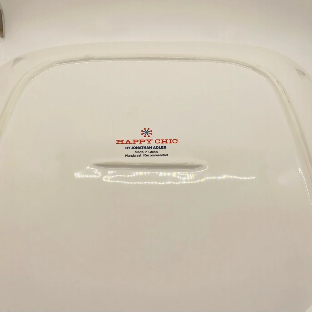 NWT Jonathan Adler Happy Chic Elizabeth Blue Chevron Serving Platter 15